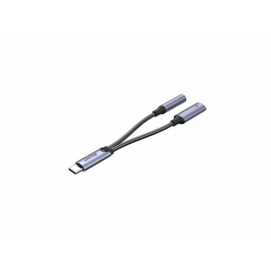 Adapter USB-C -> mini jack i Typ-C 60W Unitek M205A