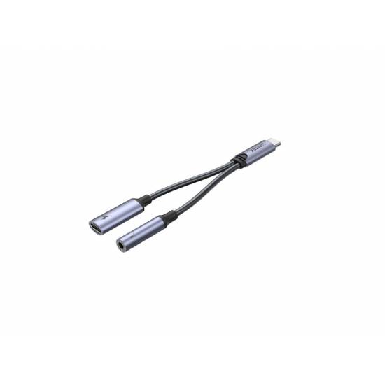 Adapter USB-C -> mini jack i Typ-C 60W Unitek M205A