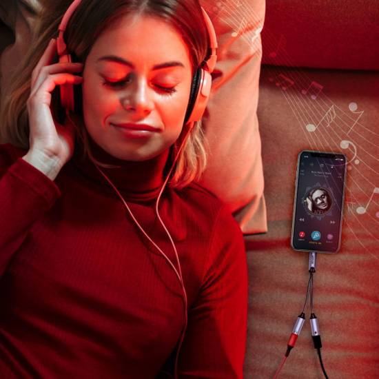 Adapter USB-C -> 2 x USB-C audio i zasilanie 18W Unitek M206A