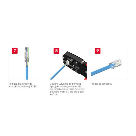 Wtyk modularny RJ45 8p8c przelotowy kat.6 100szt nieekranowany Unitek OT1091ATP01