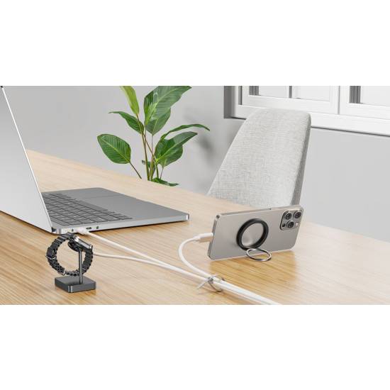 Opaski silikonowe szare/czarne Unitek OT1095A03 zestaw 5szt