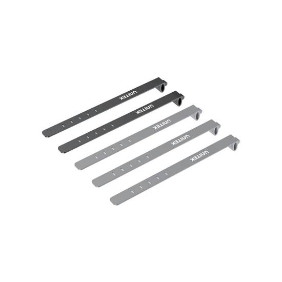 Opaski silikonowe szare/czarne Unitek OT1095A03 zestaw 5szt