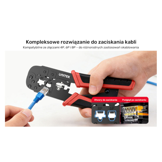 Zaciskarka RJ45/RJ12/RJ11 Unitek OT136ARD01