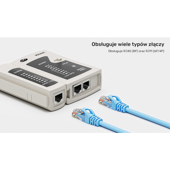 Tester kabli RJ45/RJ11 Unitek OT140AGY01