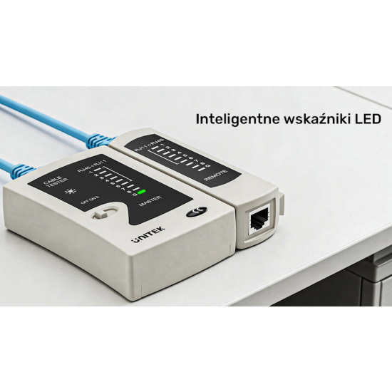 Tester kabli RJ45/RJ11 Unitek OT140AGY01