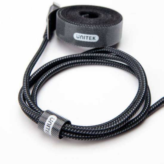 Taśma rzepowa czarna 2m x 14mm rolka Unitek OT141BK