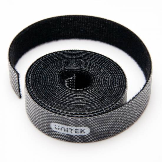 Taśma rzepowa czarna 2m x 14mm rolka Unitek OT141BK