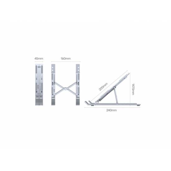 Podstawka pod laptop składana aluminium Unitek OT155SL