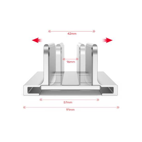 Stojak na laptopa pionowy Unitek OT172GY aluminium
