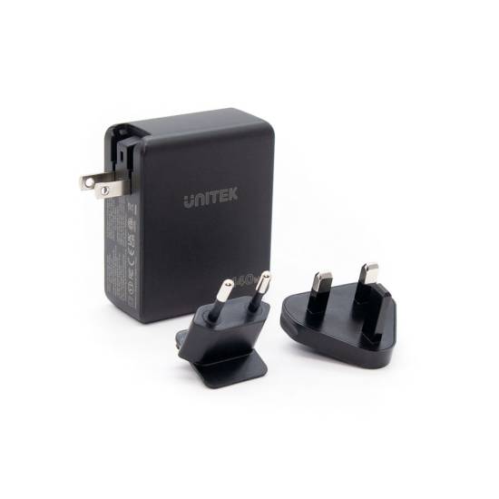 Ładowarka sieciowa GaN USB A, 2x USB-C PD 140W QC3.0 Unitek P1115A