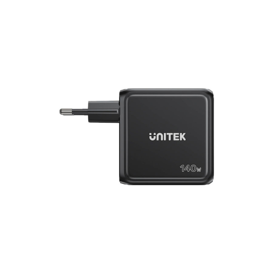 Ładowarka sieciowa GaN USB-A USB-C x3 PD 140W z wyświetlaczem Unitek P1132ABK01-EU