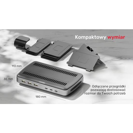 Stacja ładująca 3x USB-A 3x USB-C 80W Unitek P1207B