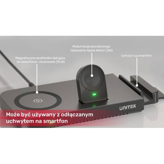 Ładowarka bezprzewodowa 48W Unitek P1222B