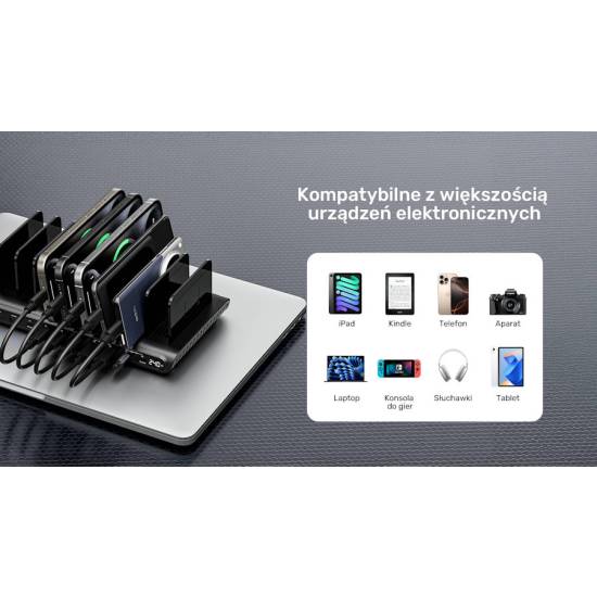 Stacja ładująca 10x USB-A USB-C 240W Unitek P1230CBK01-EU