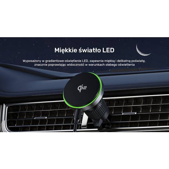 Ładowarka samochodowa USB-C magnetyczna 38W Qi2 MagSafe Unitek P1404ABK01