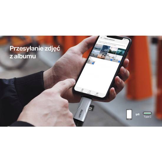 Czytnik kart SD/microSD USB-A/USB-C 5Gbps Unitek R1010A