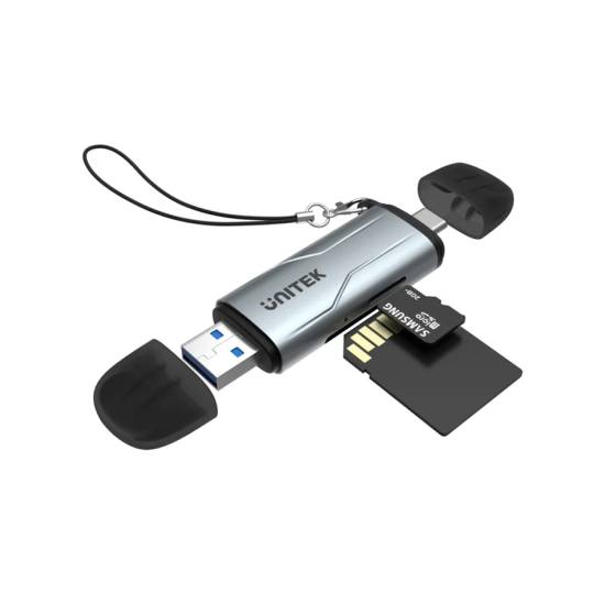 Czytnik kart SD/microSD USB-A/USB-C 5Gbps Unitek R1010A