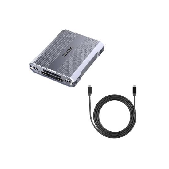 Czytnik kart SD/microSD/CF Express USB-C 10Gbps + hub USB-A x1 Unitek R1022C01