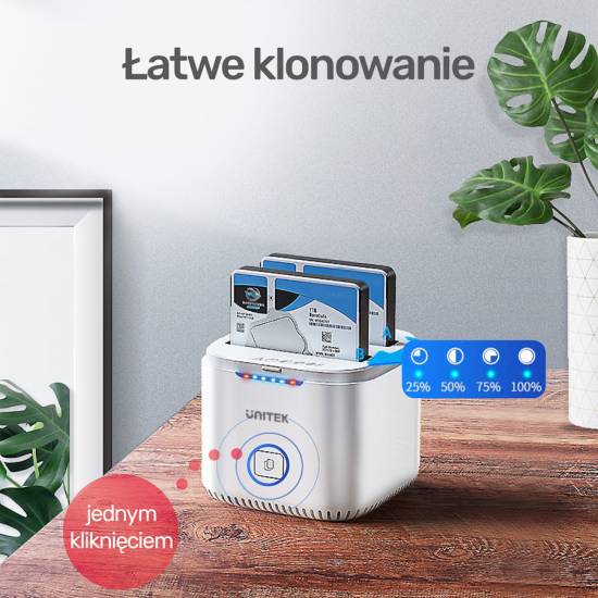 Stacja dokująca USB C Unitek S1105A klonowanie