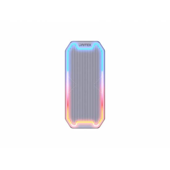 Obudowa SSD M.2 PCIe/NVMe/SATA USB USB C 10Gbps RGB Unitek S1210B