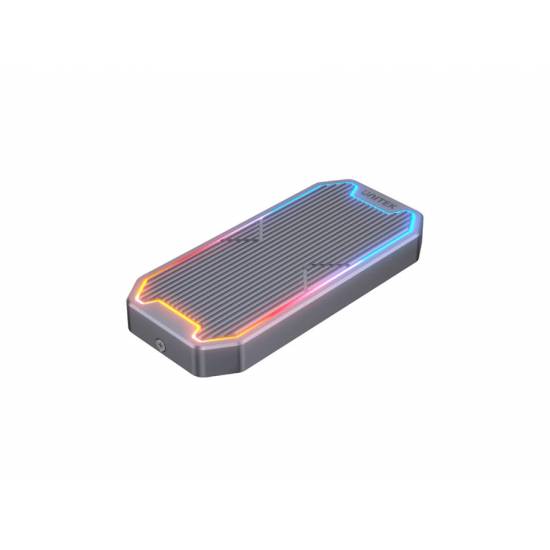 Obudowa SSD M.2 PCIe/NVMe/SATA USB USB C 10Gbps RGB Unitek S1210B