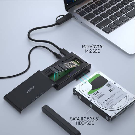Stacja klonująca dyski SATA 2,5'' 3,5'' i M.2 Unitek S1222A