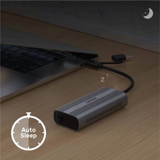 Obudowa SSD M.2 PCIe/NVMe/SATA USB C/USB A 10Gbps Unitek S1225A