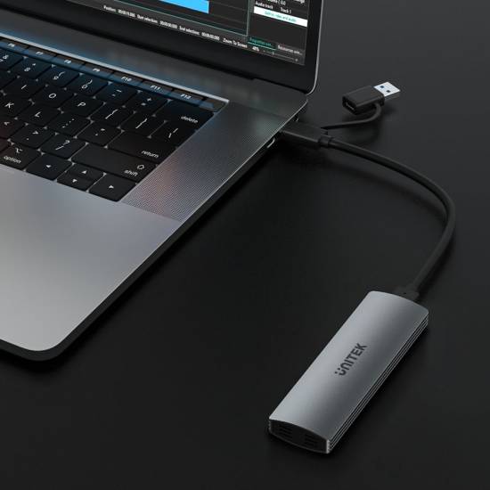 Obudowa SSD M.2 PCIe/NVMe/SATA USB C 10Gbps Unitek S1230A