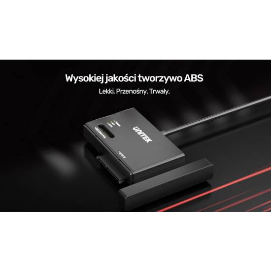 Konwerter USB-C -> SATA III 2,5/3,5'' dyski M.2 Unitek S1232A01-EU zasilacz