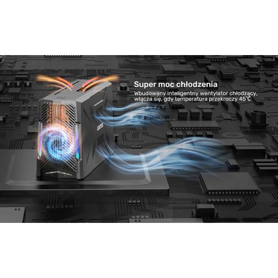 Stacja dokująca USB-C dyski 1x M.2 PCIe/NVMe 1x SATA Unitek S1234B01-EU