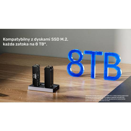 Stacja dokująca USB 4 dyski 4x M.2 PCIe/NVMe Unitek S1243BGY01-EU