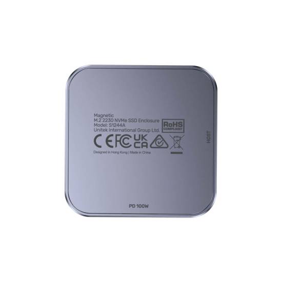 Obudowa SSD M.2 NVMe/SATA 2230 10Gbps USB-C magnetyczna Unitek S1244AGY01