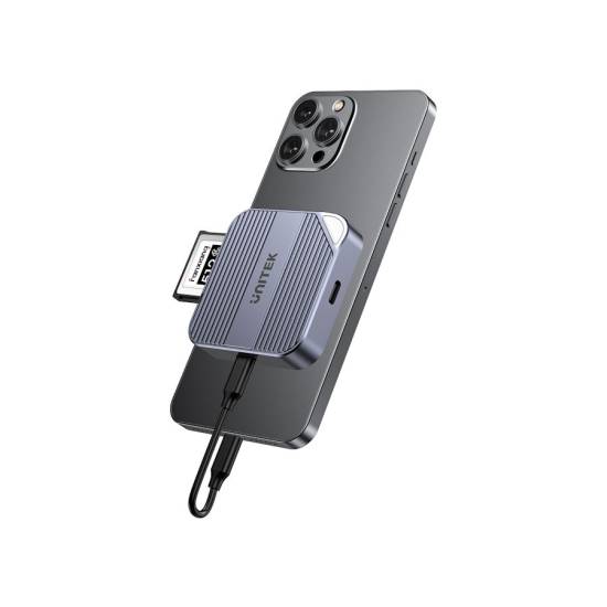 Czytnik kart CF Express Typ-B USB-C 10Gbps magnetyczny Unitek S1244BGY01