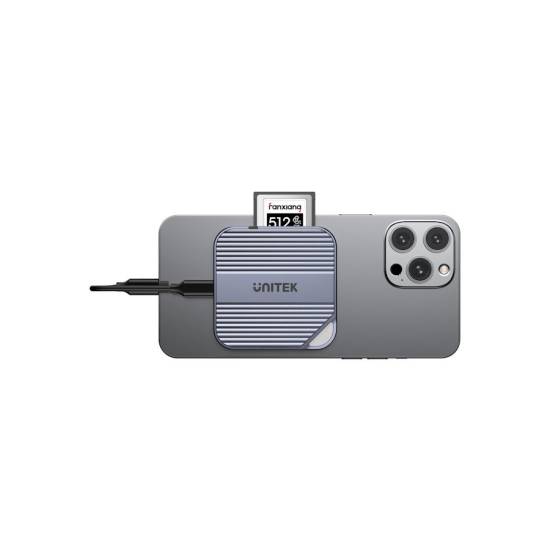 Czytnik kart CF Express Typ-B USB-C 10Gbps magnetyczny Unitek S1244BGY01