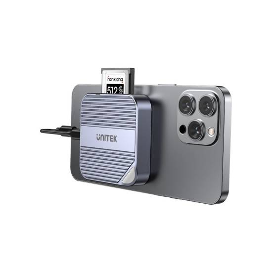 Czytnik kart CF Express Typ-B USB-C 10Gbps magnetyczny Unitek S1244BGY01