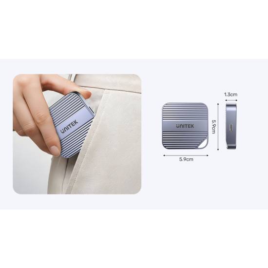 Czytnik kart SD micro SD USB-C HDMI audio PD 100W magnetyczny Unitek S1244CGY01