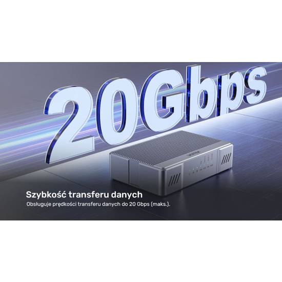 Obudowa SSD 2x M.2 PCIe/NVMe/SATA RAID 20Gbps Unitek S1247AGY01 klonowanie