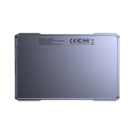 Obudowa SSD 2x M.2 PCIe/NVMe/SATA RAID 20Gbps Unitek S1247AGY01 klonowanie