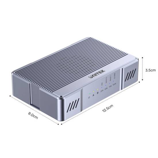 Obudowa SSD 2x M.2 PCIe/NVMe/SATA RAID 20Gbps Unitek S1247AGY01 klonowanie