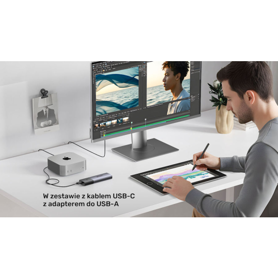 Obudowa SSD 2x M.2 PCIe/NVMe 20 Gbps Unitek S1251AGY01 z funkcją lokalizacji