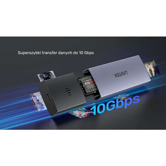 Obudowa SSD 2x M.2 PCIe/NVMe 20 Gbps Unitek S1251AGY01 z funkcją lokalizacji