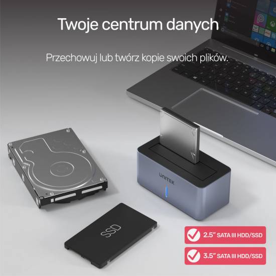 Stacja dokująca USB 3.1 UASP i TRIM Unitek S1304A