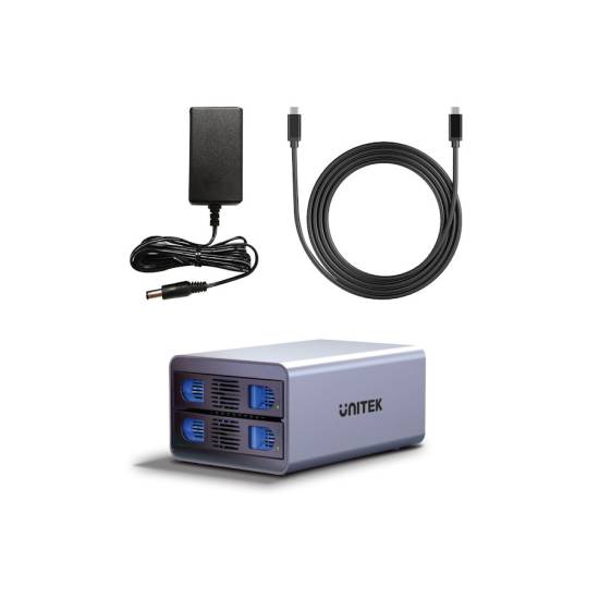 Obudowa 2,5"/3,5" SATA x2 40TB 5Gb/s USB-A Unitek S1308A01-EU