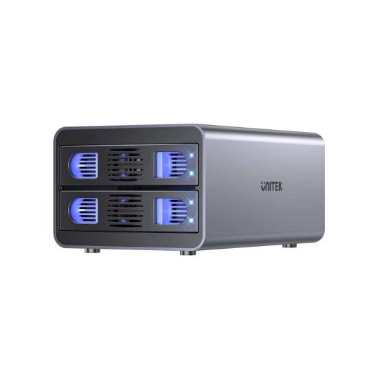 Obudowa 2,5"/3,5" SATA x2 RAID 4tryby 40TB 10Gb/s USB-C Unitek S1308C01-EU