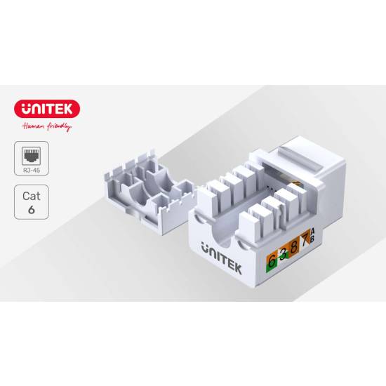 Moduł keystone RJ45 kat. 6 nieekranowany Unitek T012A
