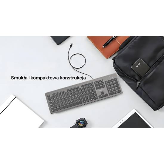 Klawiatura SlimTap biurowa USB-A Unitek T052AGY01-US