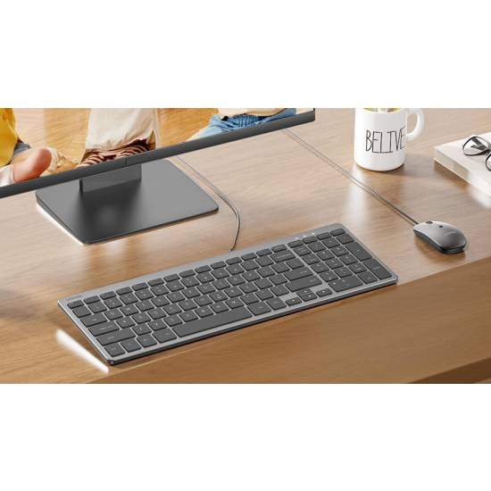 Klawiatura SlimTap biurowa USB-A/C Unitek T053AGY01-US