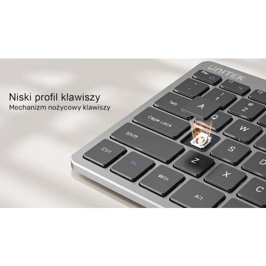 Klawiatura SlimTap biurowa USB-A/C Unitek T053AGY01-US