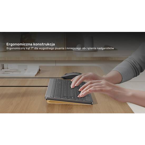 Klawiatura SlimTap biurowa USB-A/C Unitek T053AGY01-US