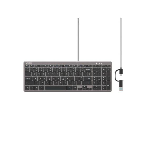 Klawiatura SlimTap biurowa USB-A/C Unitek T053AGY01-US